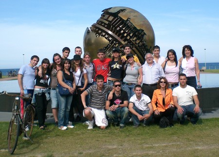 Il gruppo degli studenti a Pesaro